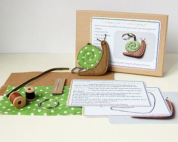 Sew Your Own Snail Keyring Craft Kit, 9 of 12