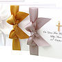 Gold Plated Cross Personalised Boxed Christening Card, thumbnail 3 of 6