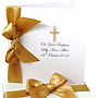 Gold Plated Cross Personalised Boxed Christening Card, thumbnail 5 of 6