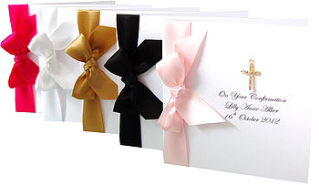 Gold Plated Cross Personalised Boxed Christening Card, 6 of 6