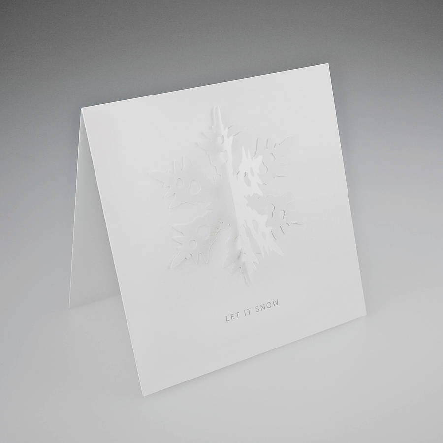 Image of 3D Snowflake Christmas Card