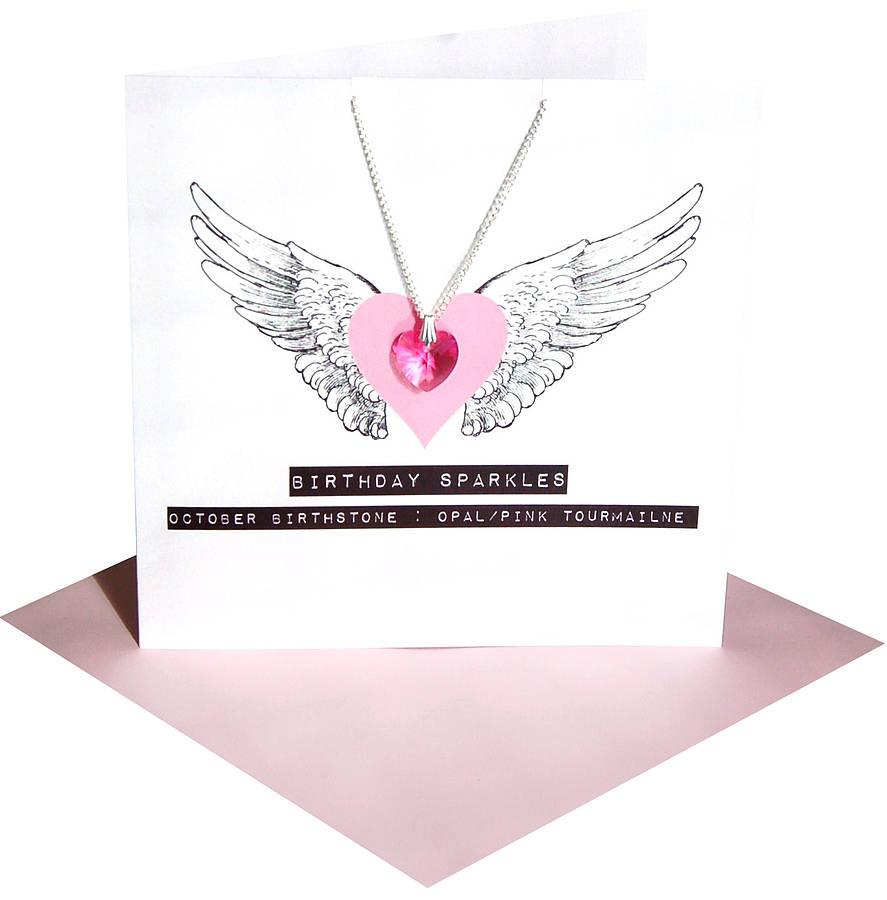 Swarovski Crystal Birthstone Necklace Gift + Card By The Luxe Co