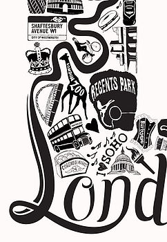 Best Of London Screen Print, 3 of 4