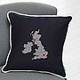 Embroidered UK And Ireland Cushion, thumbnail 1 of 8