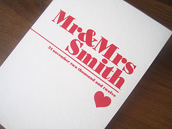 Personalised Modern Wedding Card, 2 of 3