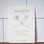 Thistle And Rose Save The Date Card, thumbnail 2 of 6
