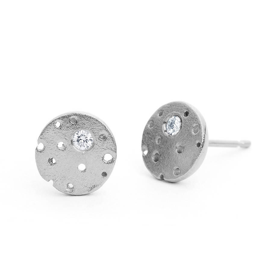 Silver Diamond Earrings, 1 of 6