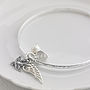 Personalised Sterling Silver Bluebird Bangle, thumbnail 1 of 3