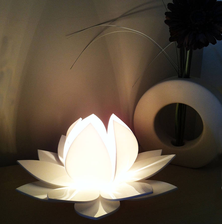 lotus flower table lamp by kirsty shaw