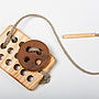 Board With Button Montessori Lacing Toy, thumbnail 2 of 2