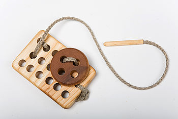 Board With Button Montessori Lacing Toy, 2 of 2