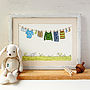 Personalised Children's Blue Washing Line Print, thumbnail 4 of 8