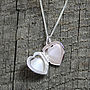 Sterling Silver Initial Heart Locket Necklace, thumbnail 6 of 6