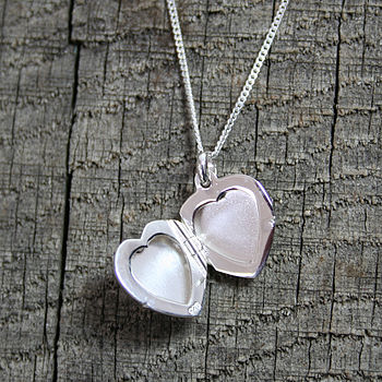 Sterling Silver Initial Heart Locket Necklace, 6 of 6