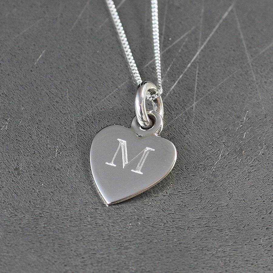 initial heart pendant by hersey silversmiths | notonthehighstreet.com