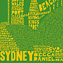 Sydney Skyline Typography Print, thumbnail 7 of 8