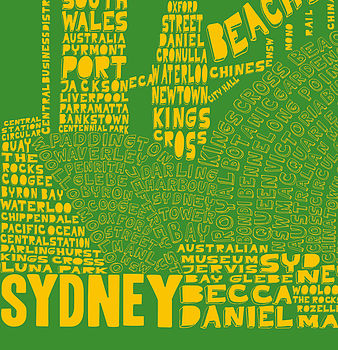 Sydney Skyline Typography Print, 7 of 8