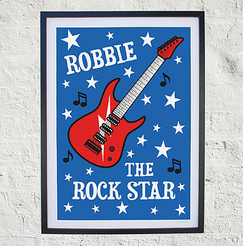Personalised 'Rock Star' Print, 2 of 5