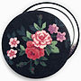 ''Navy Floral'' Compact Mirror, thumbnail 1 of 2