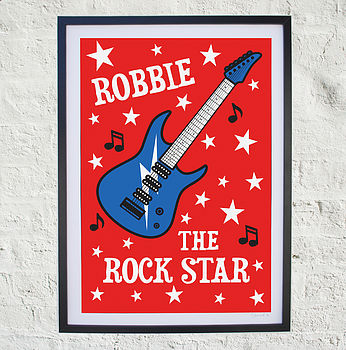 Personalised 'Rock Star' Print, 3 of 5