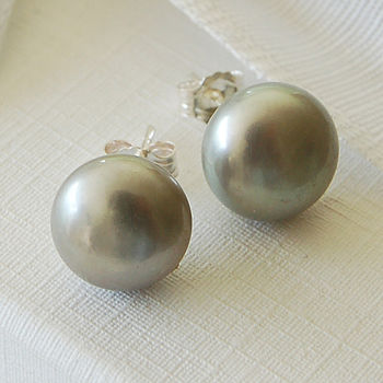 Grey Freshwater Pearl Earrings, 3 of 8