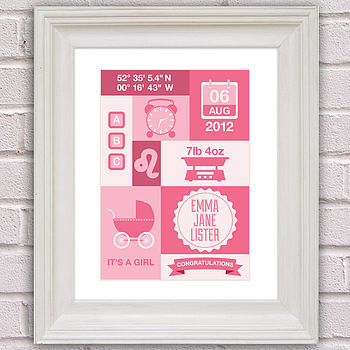 Personalised New Baby Print, 4 of 5