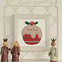 Personalised Christmas Embroidered Framed Artwork, thumbnail 2 of 3