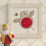 Personalised Christmas Embroidered Framed Artwork, thumbnail 3 of 3