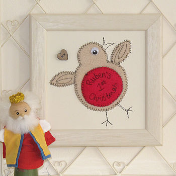 Personalised Christmas Embroidered Framed Artwork, 3 of 3