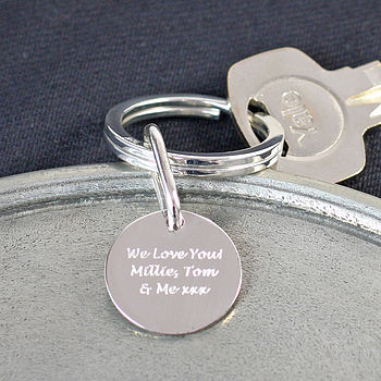Personalised Sterling Silver Key Fob, 6 of 6