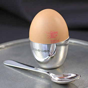 Solid Sterling Silver Egg Cup, 7 of 9