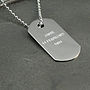 Personalised Sterling Silver Dog Tag Pendant, thumbnail 7 of 7