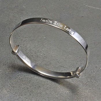 Child's Sterling Silver Christening Bangle, 7 of 7