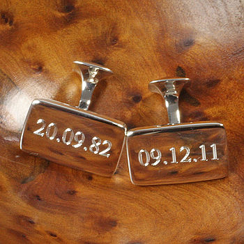 Engraved Solid Silver Cufflinks, 7 of 7