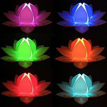 Lotus Flower Colour Changing LED Battery Operated Light, 2 of 8