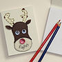 Personalised Embroidered Robin Or Reindeer Notepad, thumbnail 4 of 4