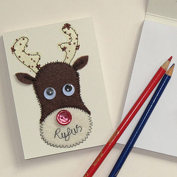 Personalised Embroidered Robin Or Reindeer Notepad, 4 of 4
