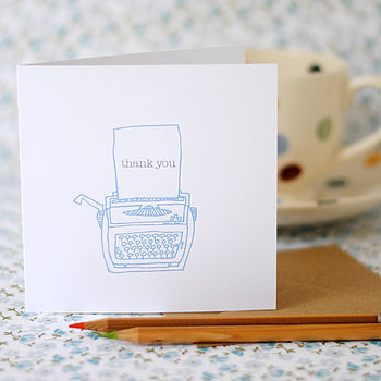 'Thank You' Typewriter Card, 2 of 7