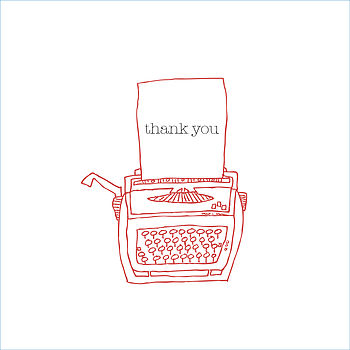 'Thank You' Typewriter Card, 4 of 7