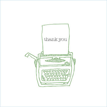 'Thank You' Typewriter Card, 5 of 7