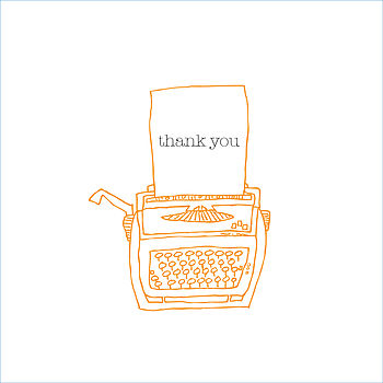 'Thank You' Typewriter Card, 6 of 7