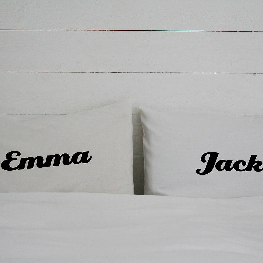 Personalised Pillowcases With Names By Minna's room