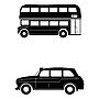 London Bus And Taxi Wall Stickers, thumbnail 2 of 3