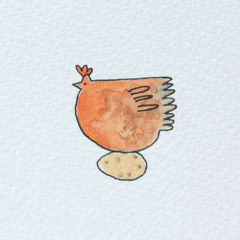 Personalised 'Broody Hen' Handmade Card, 3 of 3