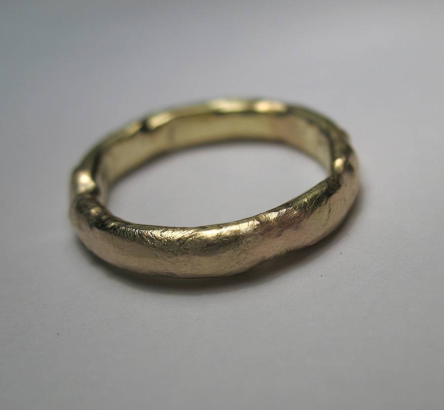 gold organic ring by lorna hewitt jewellery | notonthehighstreet.com