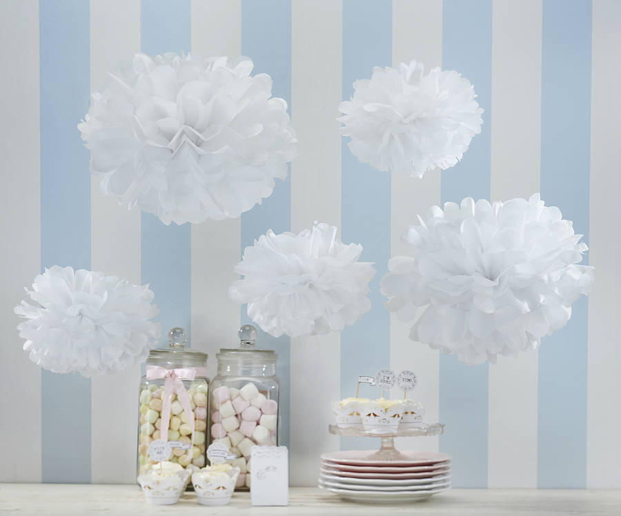 How does one make paper poms for rooms?