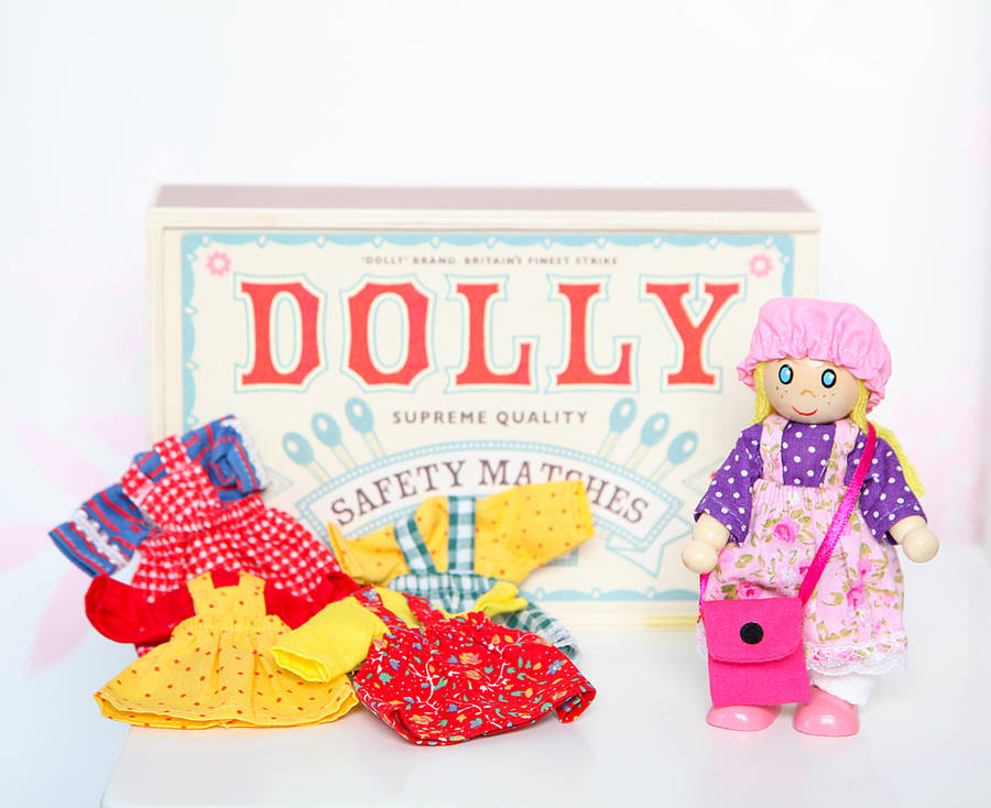 Matchbox Doll Set And Dolly Clothes By red berry apple