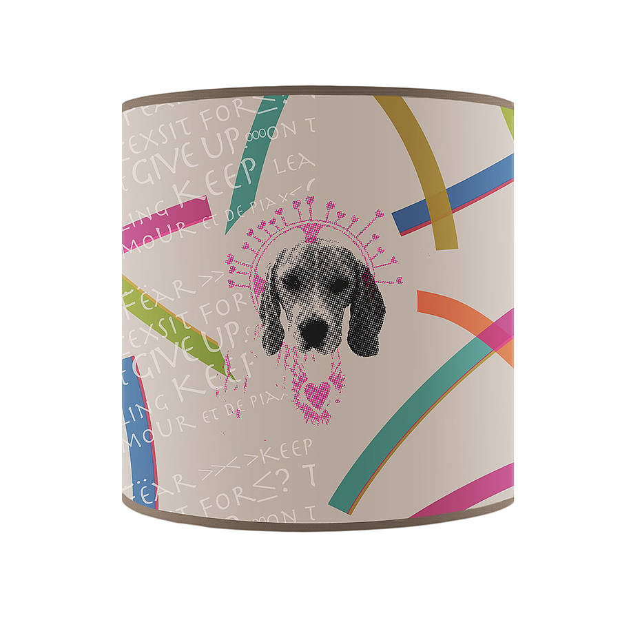 Handmade Beagle Dog Motif Drum Lampshade By Daniel Croyle ...