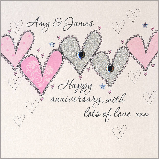 Personalised Sparkling Anniversary Card By Eggbert & Daisy ...