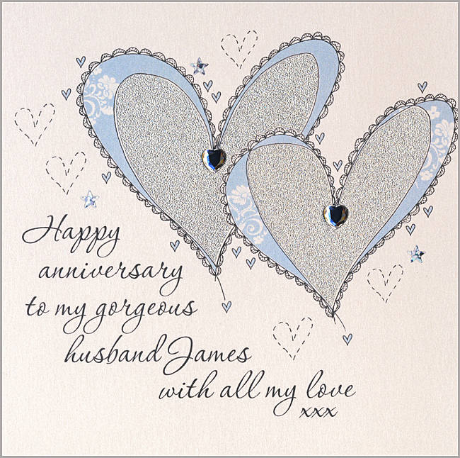 Personalised Sparkling Anniversary Card By Eggbert & Daisy ...